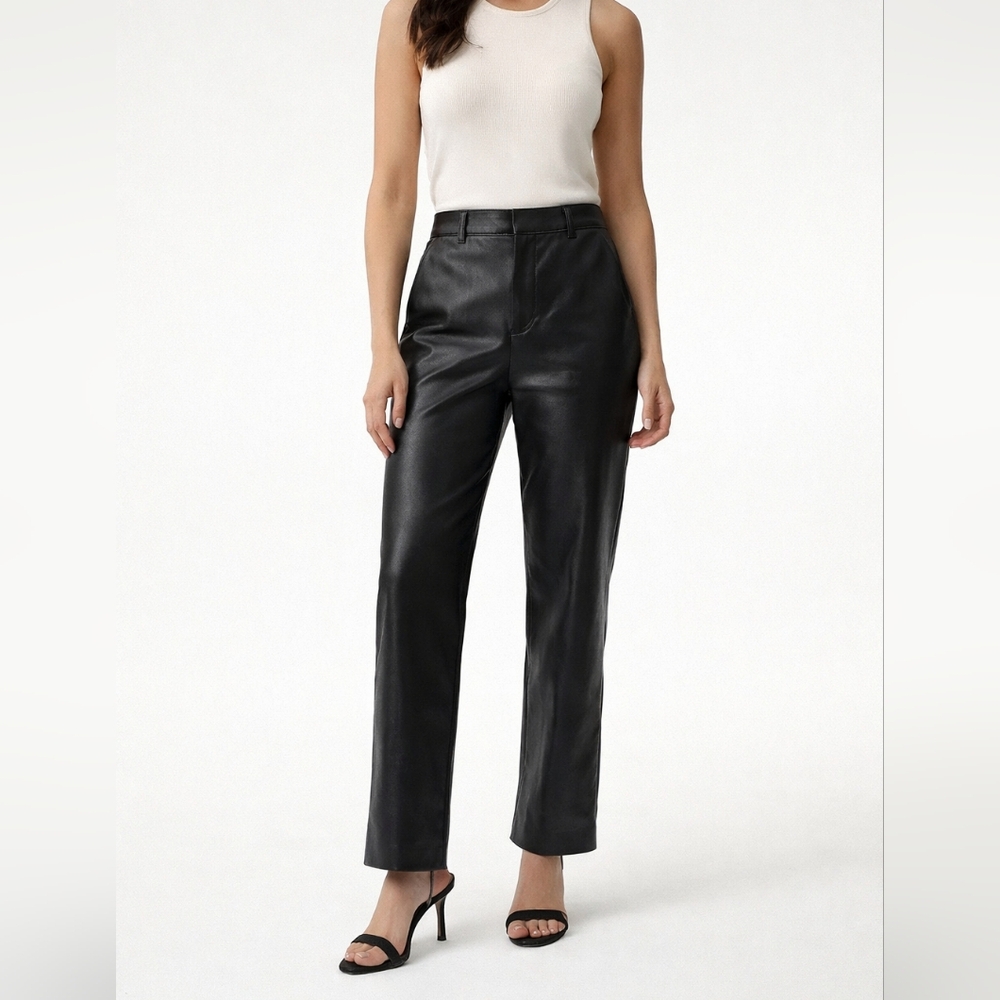 Babaton Womens Faux Leather Buttery Soft Pants – Size 4 – Black